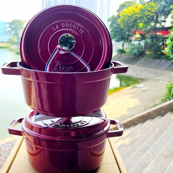 Nồi gang tròn Staub 22cm Nấu chậm tuyệt vời