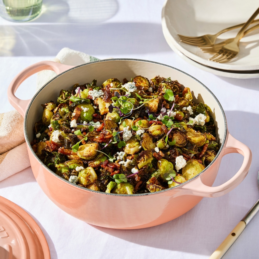 Nồi gang tròn Le Creuset Signature 24cm/ 4.2L màu đào peche Sử dụng linh hoạt