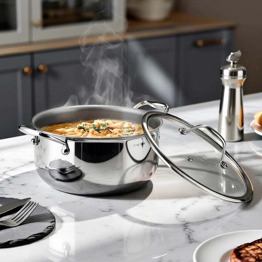 Nồi inox Oyatton O841- O843 20cm/ 24cm Inox 316 kết hợp inox 18/10 – An toàn và bền bỉ
