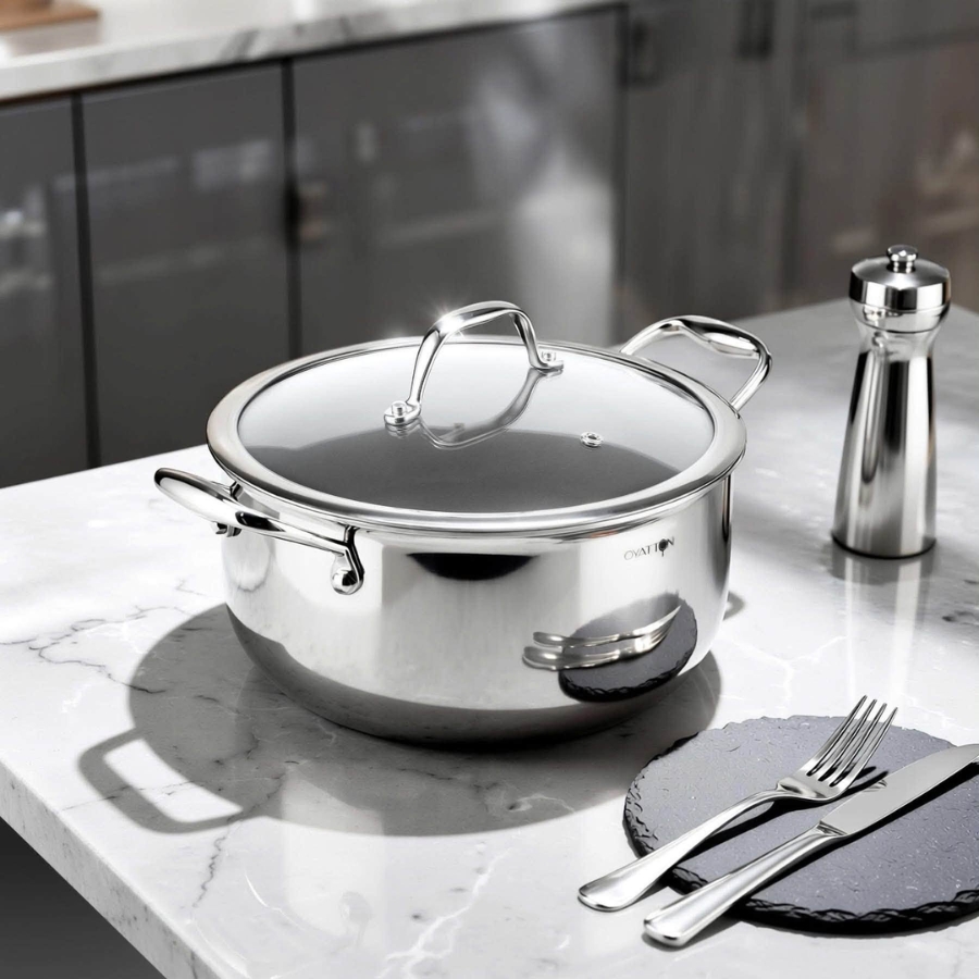 Nồi inox Oyatton O841- O843 20cm/ 24cm - Nồi Canh Inox Không Dính Vi Điểm OYATTON Inox 316 Thiêu Kết, Bền Bỉ, An Toàn Cho Gia Đình