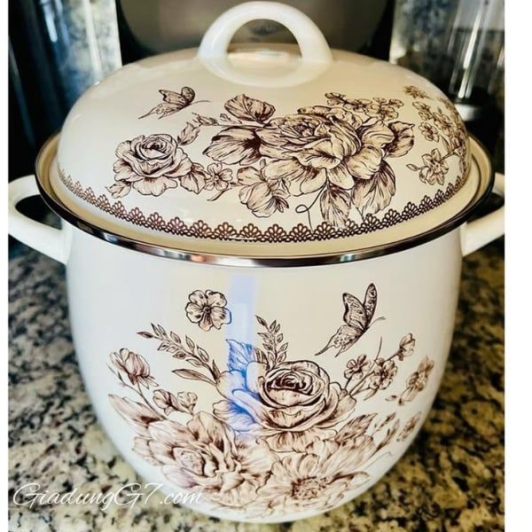 Nồi luộc gà The Pioneer Woman Agatha 11.4 lít Tay Cầm Tích Hợp Tiện Lợi