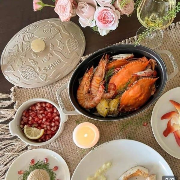 Nồi gang oval Staub Ocean 23cm Dùng được với bếp từ, bếp gas và lò nướng (lên đến 250°C)