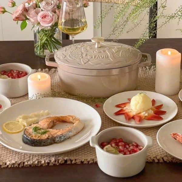 Nồi gang oval Staub Ocean 23cm Dùng được với bếp từ, bếp gas và lò nướng (lên đến 250°C)