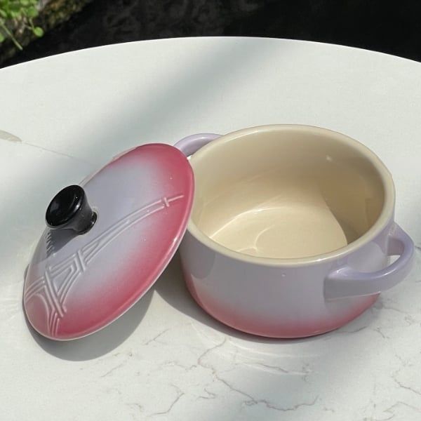 Nồi sứ Le Creuset mini 12cm Chất liệu sứ stoneware cao cấp, dày dặn, giữ nhiệt tốt