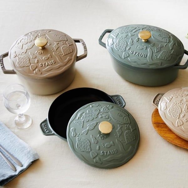 Nồi tròn oval Staub Ocean 20cm Z1028-986&nbsp;Công nghệ Aroma Rain