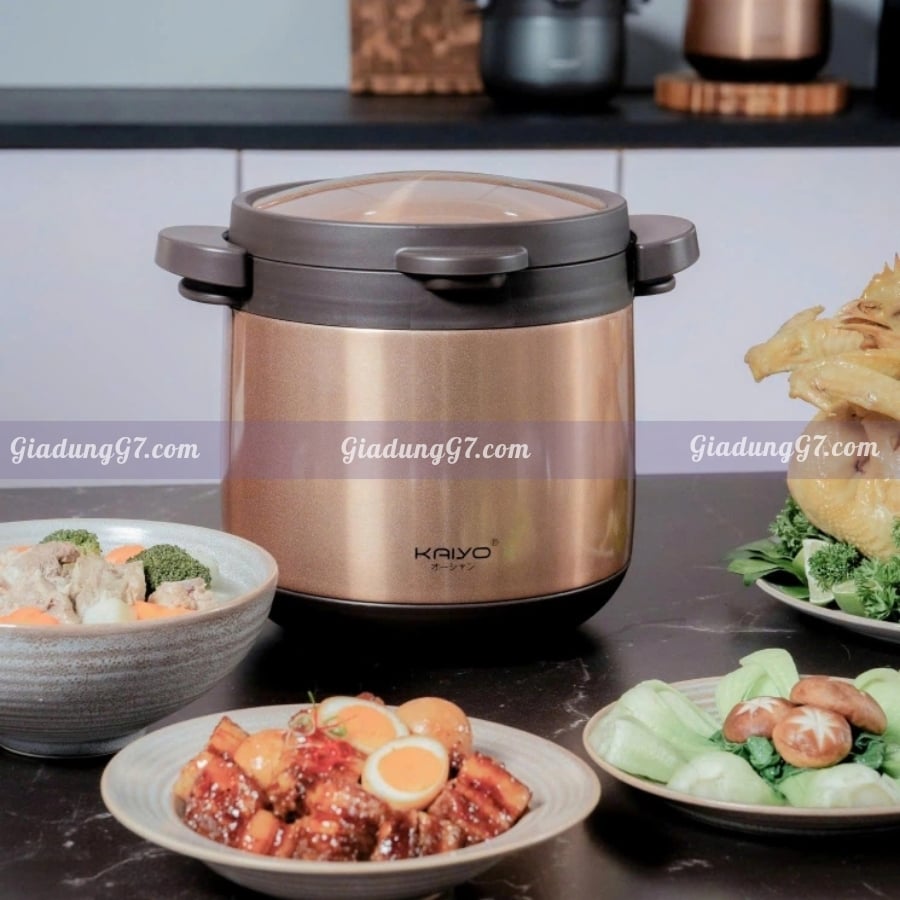Nồi ủ chân không Kitchen Mate Kaiyo 4.5L&nbsp;2 tay cầm Ủ chín thức ăn nhờ khả năng giữ nhiệt đỉnh cao
