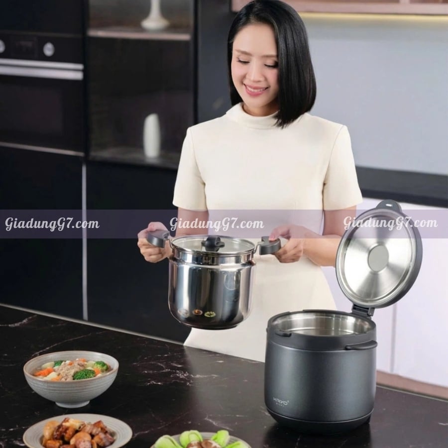 Nồi ủ chân không Kitchen Mate Kaiyo 4.5L&nbsp;Tiết kiệm thời gian, An toàn khi sử dụng