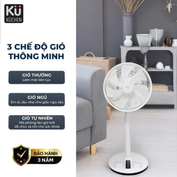 Quạt cây Kuchen BLDC KL-2201DC Cánh quạt 7 cánh – Mềm mại như gió thật