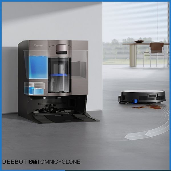 Robot hút bụi lau nhà Ecovacs Deebot X11 OmniCyclone với Bộ đôi nước lau sàn chuyên nghiệp Double Effect