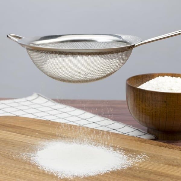 Set 3 rây lọc Ernesto nhà bếp, đường kính 7/12/18 cm, rây bột, rây bằng thép không gỉ, rây lưới mịn có tay cầm, dùng để lọc mì ống