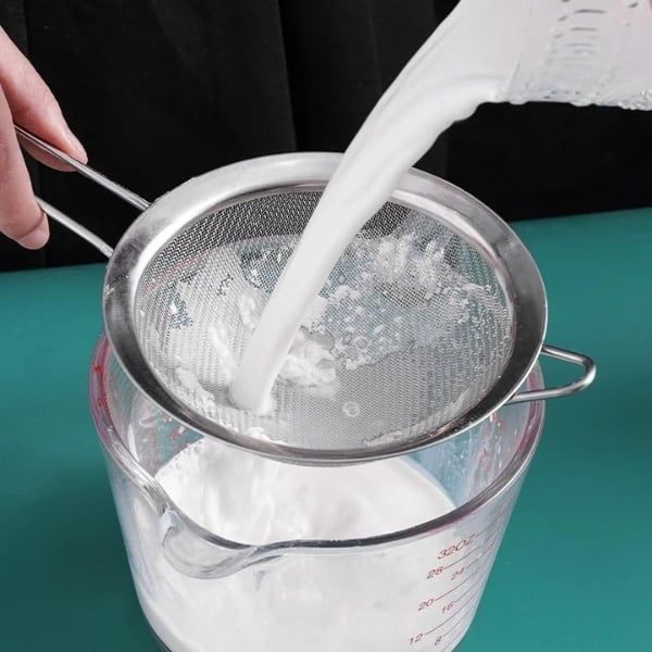Set 3 rây lọc Ernesto nhà bếp, đường kính 7/12/18 cm, rây bột, rây bằng thép không gỉ, rây lưới mịn có tay cầm, dùng để lọc mì ống