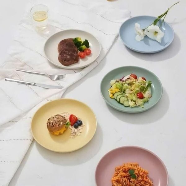 Set 5 đĩa sâu lòng Staub 22cm màu pastel 650ml Chất liệu sứ cao cấp