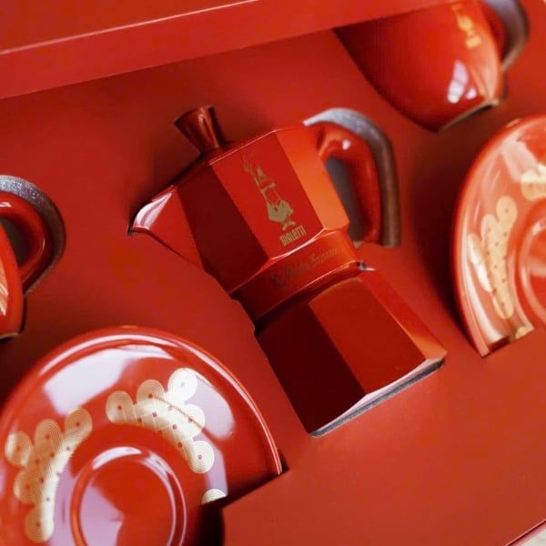 Set ấm pha cà phê Bialleti Moka kèm bộ 2 cốc