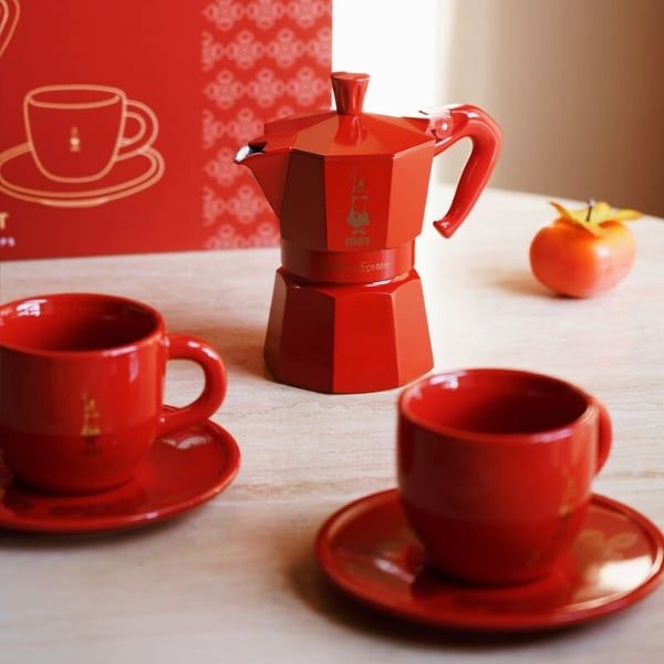 Set ấm pha cà phê Bialleti Moka kèm bộ 2 cốc
