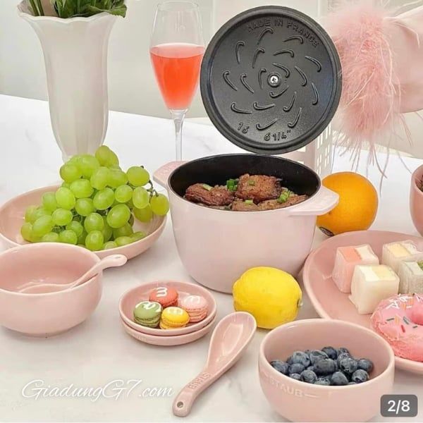 Set bát đĩa Staub 10 món - Màu Hồng/Xanh/Vàng – Thêm Ngọt Ngào Cho Bàn Ăn