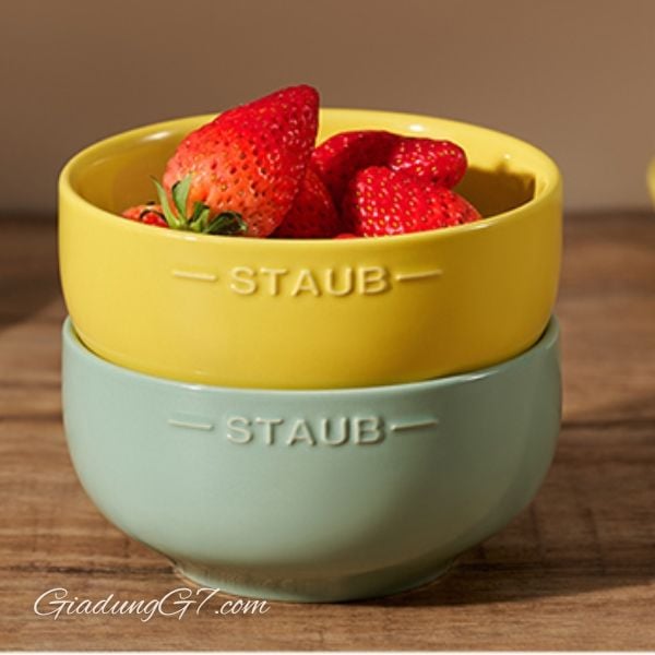 Set bát đĩa Staub 10 món - Màu Hồng/Xanh/Vàng – Thêm Ngọt Ngào Cho Bàn Ăn