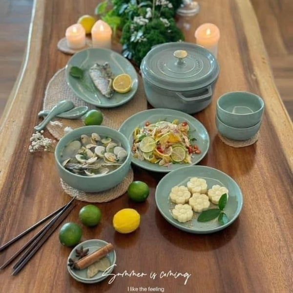 Set bát đĩa Staub 10 món - Màu Hồng/Xanh/Vàng – Thêm Ngọt Ngào Cho Bàn Ăn