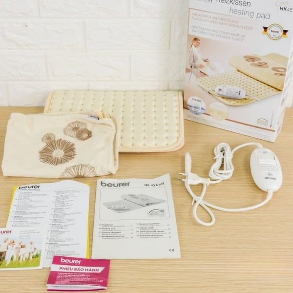 Tấm sưởi điện Beurer HK45 44x33cm có ba chế độ nhiệt độ có thể lựa chọn