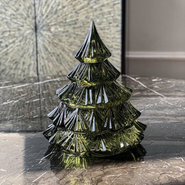 Thố pha lê Bohemia hình cây thông Noel 16.5cm -&nbsp; Đỉnh cao của sa hoa pha lê