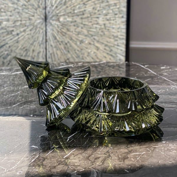 Thố pha lê Bohemia hình cây thông Noel 16.5cm -&nbsp; Đỉnh cao của sa hoa pha lê