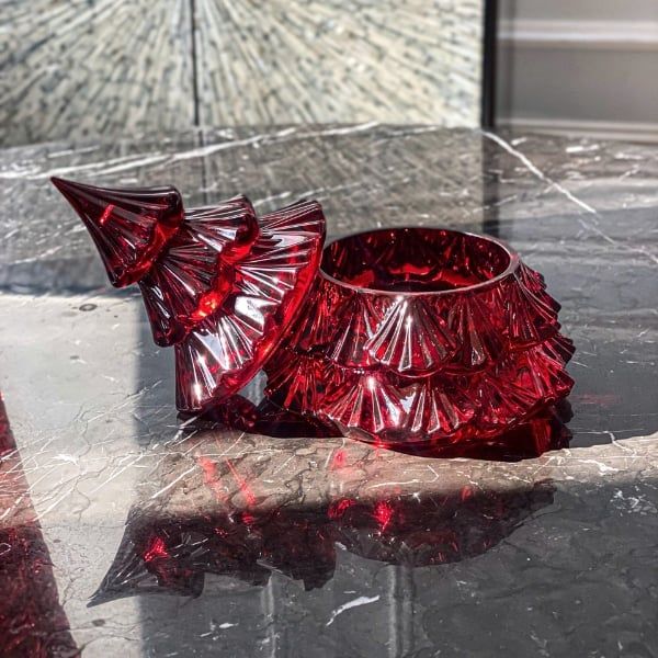 Thố pha lê Bohemia hình cây thông Noel 16.5cm -&nbsp; Đỉnh cao của sa hoa pha lê