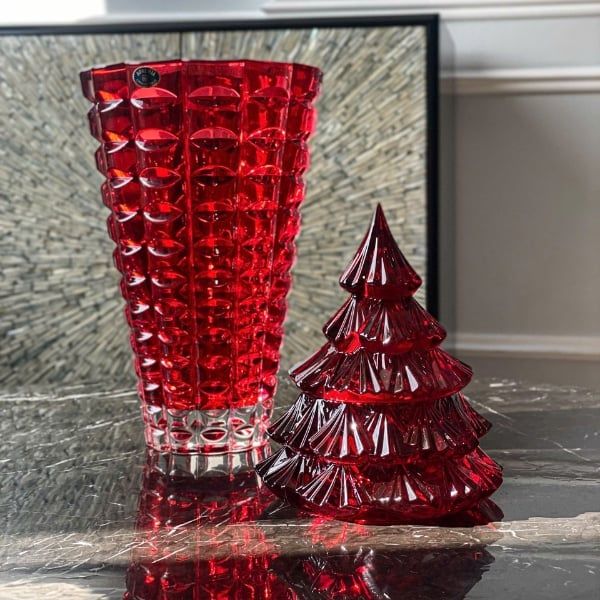 Thố pha lê Bohemia hình cây thông Noel 16.5cm -&nbsp; Đỉnh cao của sa hoa pha lê