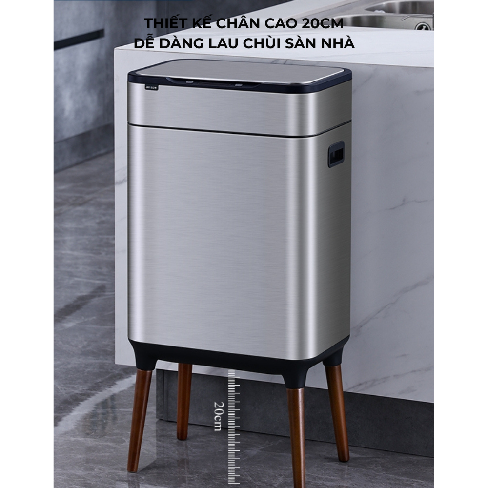 Thùng rác cảm biến Elpheco EPLH5522 20L chân cao khử Ozone