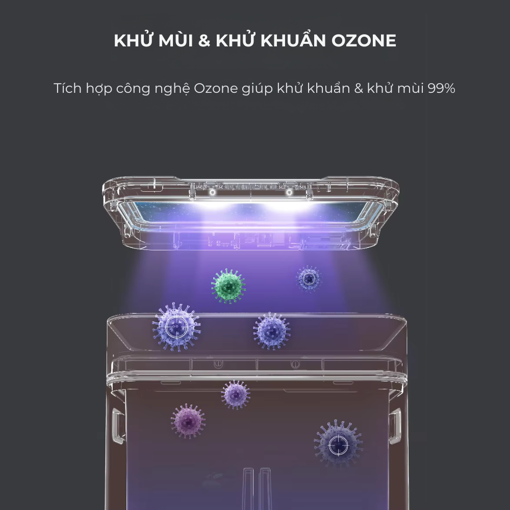 Thùng rác cảm biến Elpheco EPLH5522 20L chân cao khử Ozone