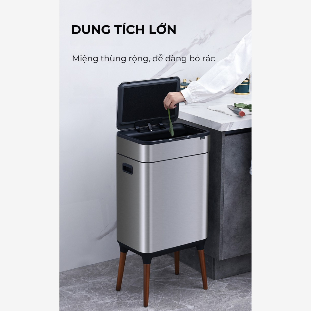 Thùng rác cảm biến Elpheco EPLH5522 20L chân cao khử Ozone