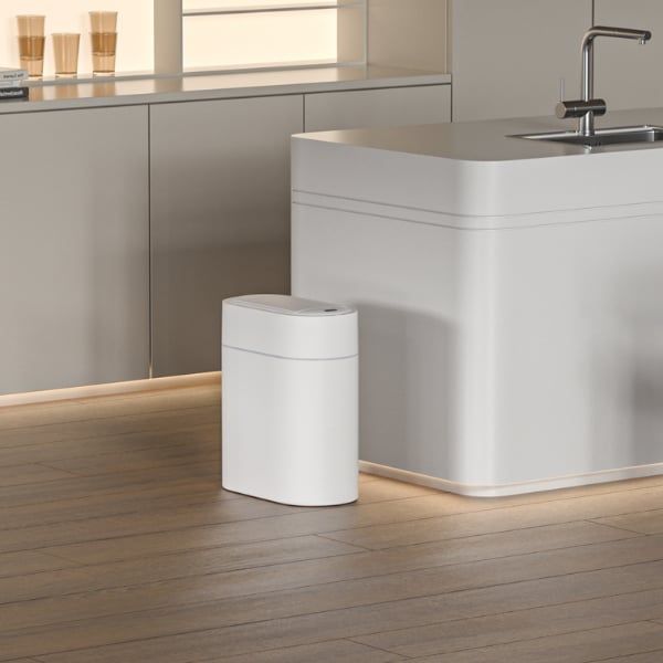 Thùng rác cảm biến phòng tắm Elpheco Twinlid 9L ELPH6737 hút túi rác&nbsp;– mở siêu nhanh, hút túi rác tự động, tối ưu không gian nhỏ