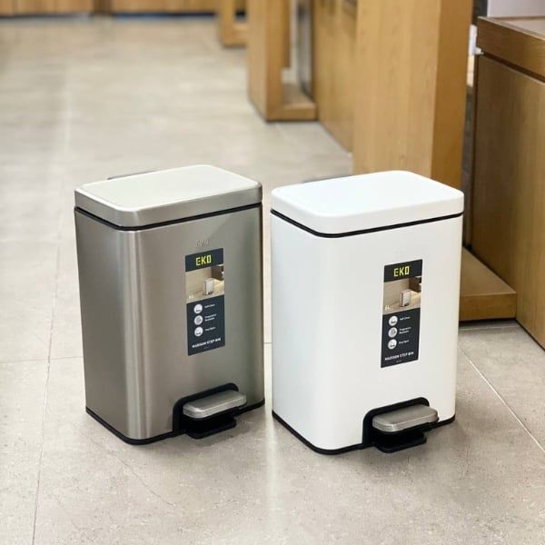 Thùng rác đạp chân EKO Madison EK9361MMT 6L chống bám vân