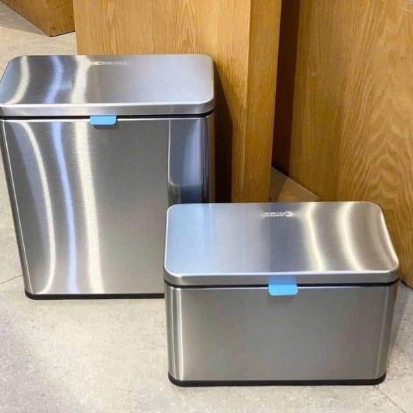 Thùng rác gắn cánh cửa tủ bếp CCKO CK9942 Dung tích 3 lít hoặc 6L - Màu Trắng/Màu inox