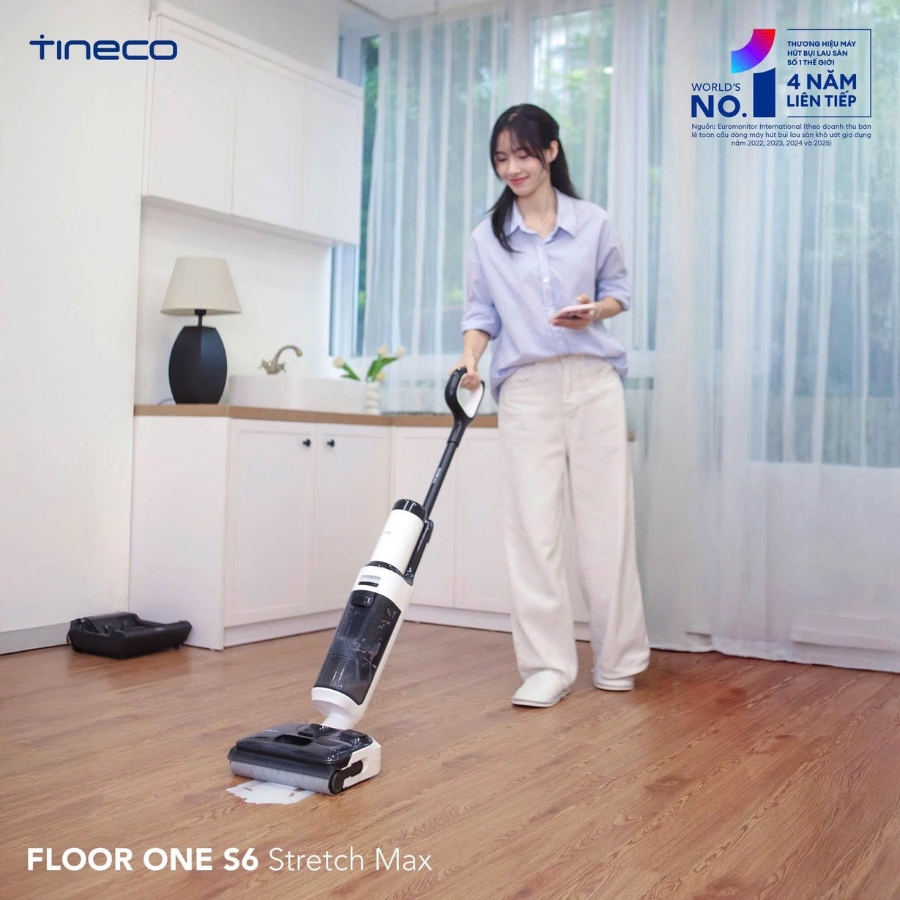 Máy hút bụi lau sàn&nbsp;Tineco S6 Stretch Max ra mắt cùng nền tảng HyperStretch độc quyền.