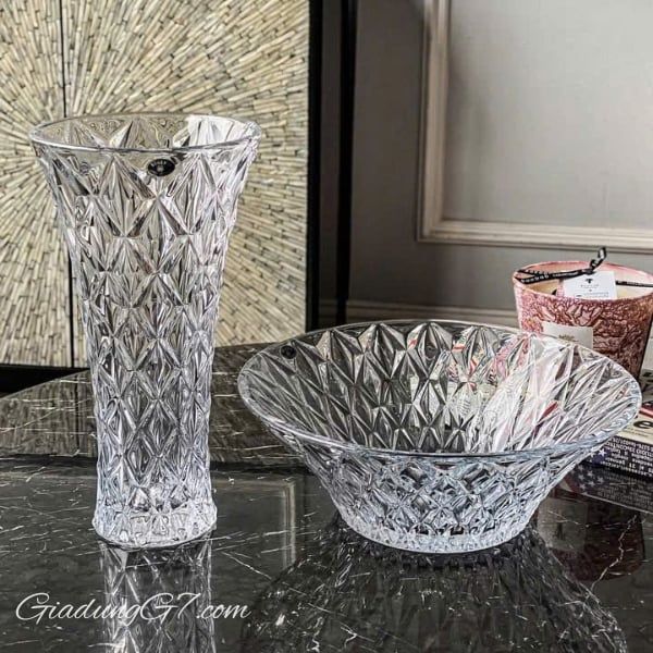 Tô pha lê Bohemia Memphis 19cm