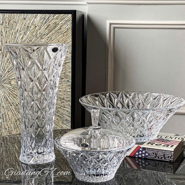 Tô pha lê Bohemia Memphis 19cm