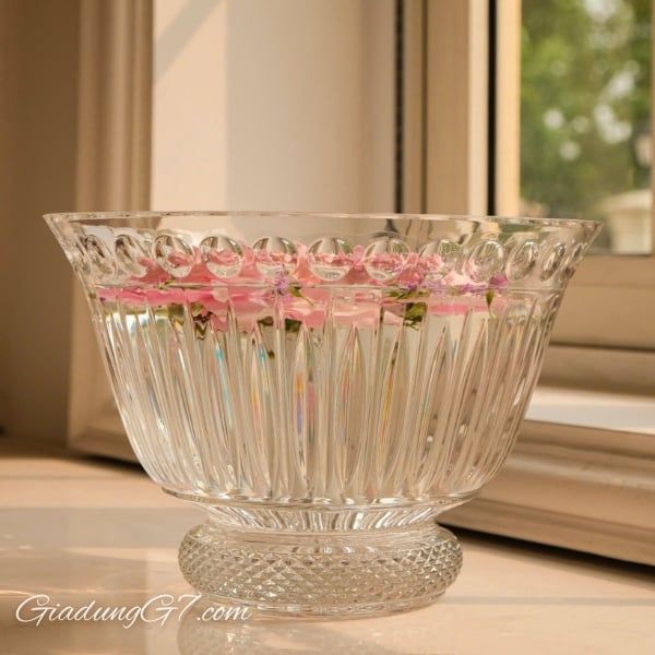 Tô pha lê Bohemia Crystal Windsor 28.5cm Pha lê Tiệp trong veo, lấp lánh, thiết kế sang trọng.