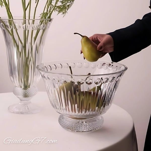 Tô pha lê Bohemia Crystal Windsor 28.5cm Pha lê Tiệp trong veo, lấp lánh, thiết kế sang trọng.