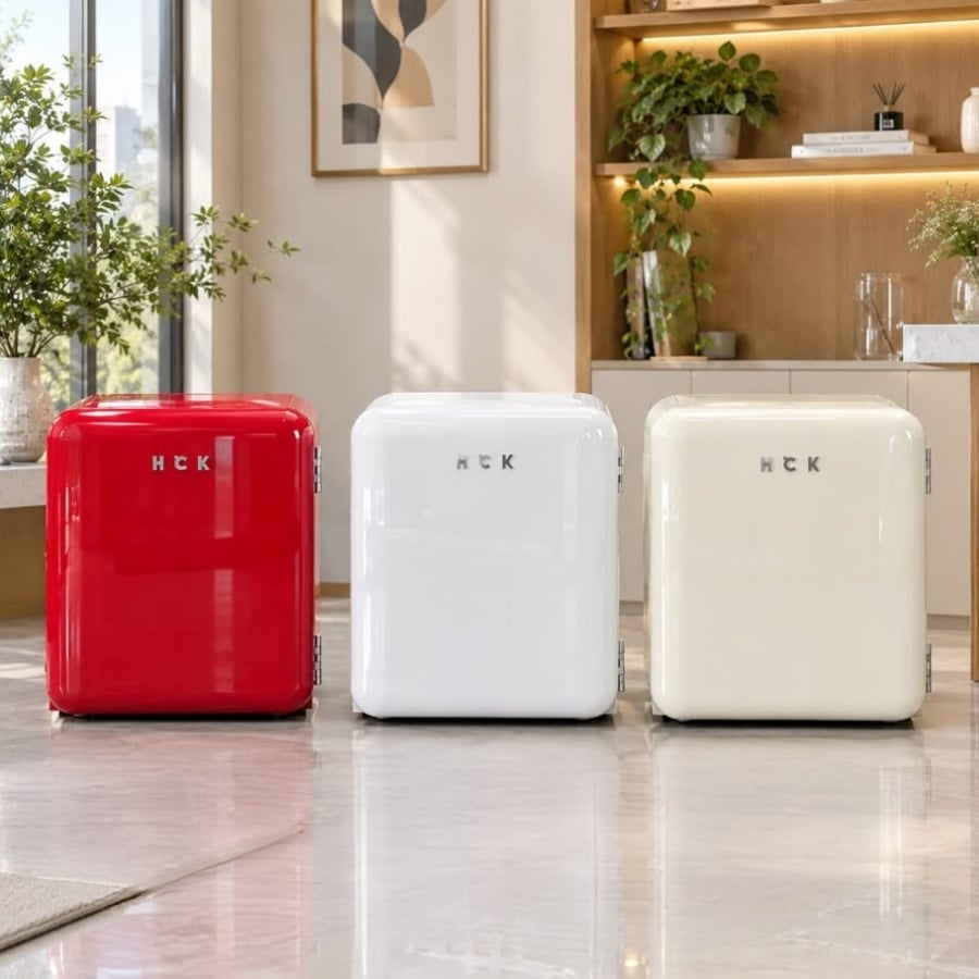 Tủ lạnh HCK BC-46R 48L cánh kín thương hiệu cao&nbsp;cấp của Phần Lan, phân phối tại thị trường Đức