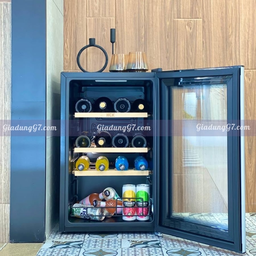 Tủ rượu HCK 70L SC-70-E mặt kính 22 chai