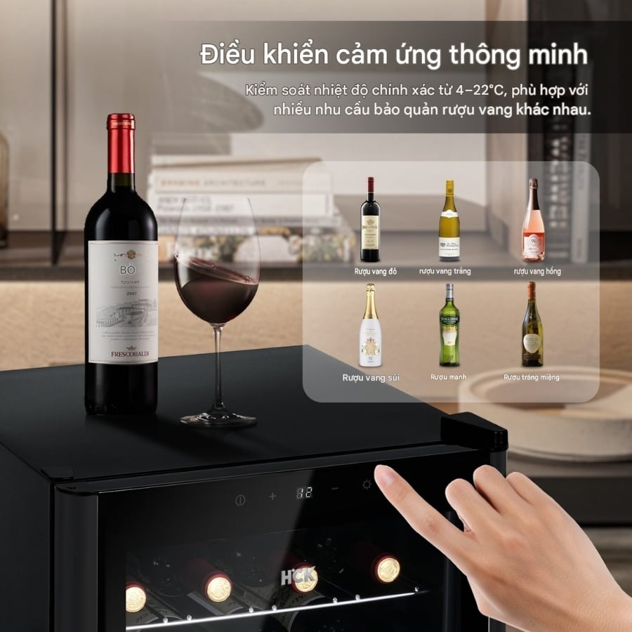 Tủ rượu HCK 70L SC-70-E Điều khiển màn hình cảm ứng