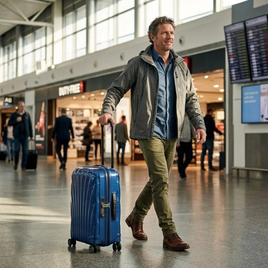 Vali Samsonite C-Lite&nbsp;/ Clite size 20 Bánh xe quay kép thiết kế tùy chỉnh với lốp cao su bền và yên tĩnh trong mọi tình huống