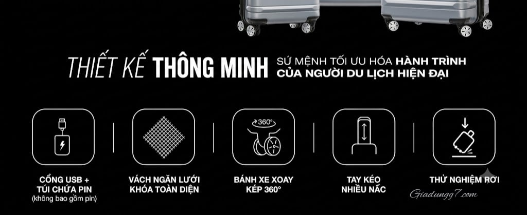 Vali Samsonite Omni 2 kết hợp bề mặt chống trầy xước với kết cấu polycarbonate 100% trọng lượng nhẹ, đảm bảo vali của bạn vẫn giữ được vẻ đẹp như mới