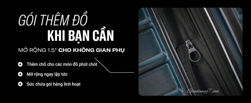 Vali Samsonite Omni 2 Di chuyển nhẹ nhàng qua các sân bay với vali xách tay cứng cáp