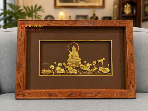 Tranh Quan Thế Âm Bồ Tát Dát Vàng 24K – Nguồn Năng Lượng An Lành Cho Không Gian Sống