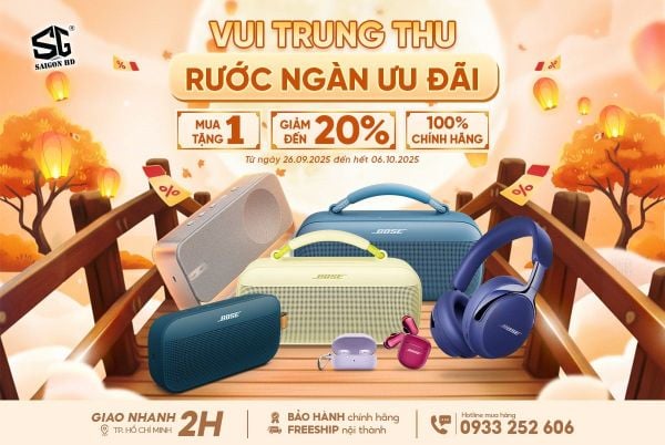 Khuyến mãi loa Bluetooth di động & Tai nghe không dây Bose chính hãng mừng đón trung thu 2025
