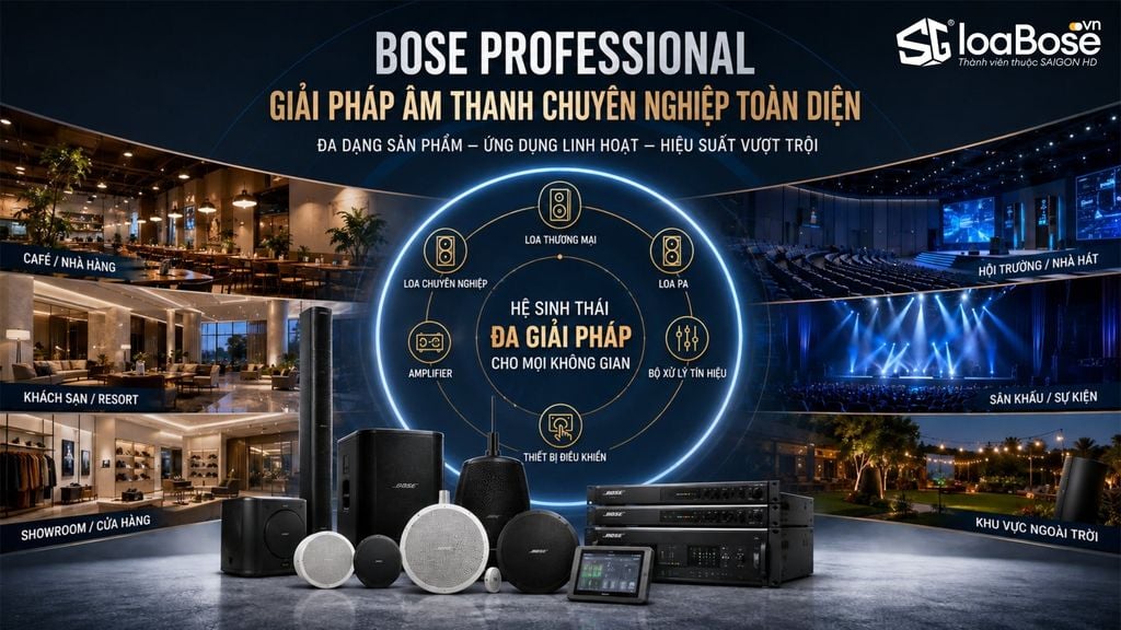 Bose Professional – Phân loại sản phẩm và giải pháp âm thanh chuyên nghiệp