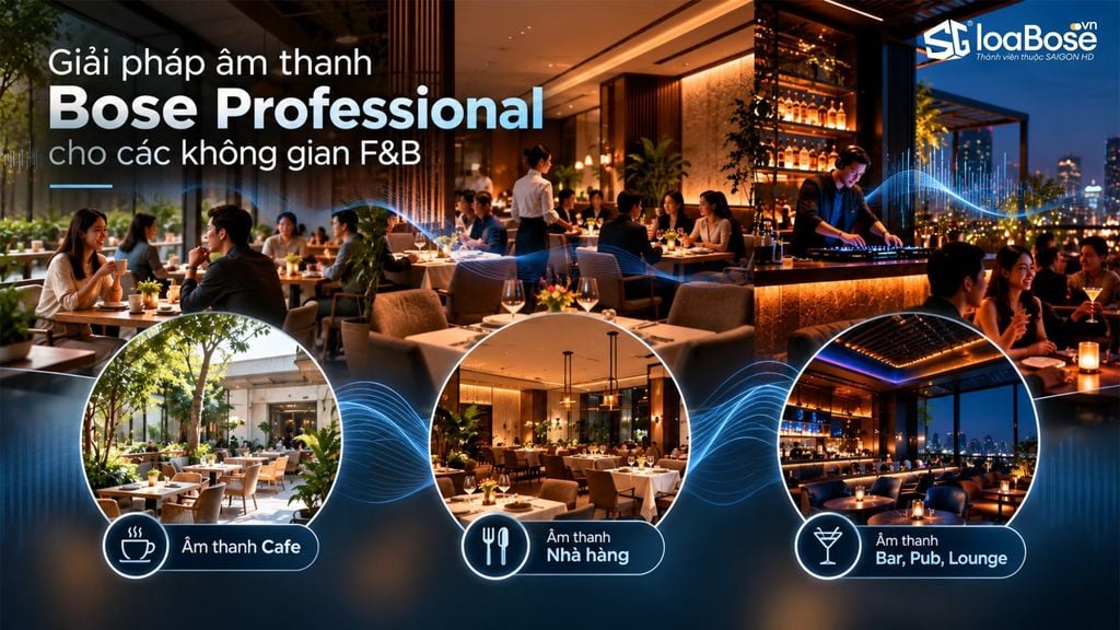 Giải pháp âm thanh Bose Professional cho ngành kinh doanh F&B