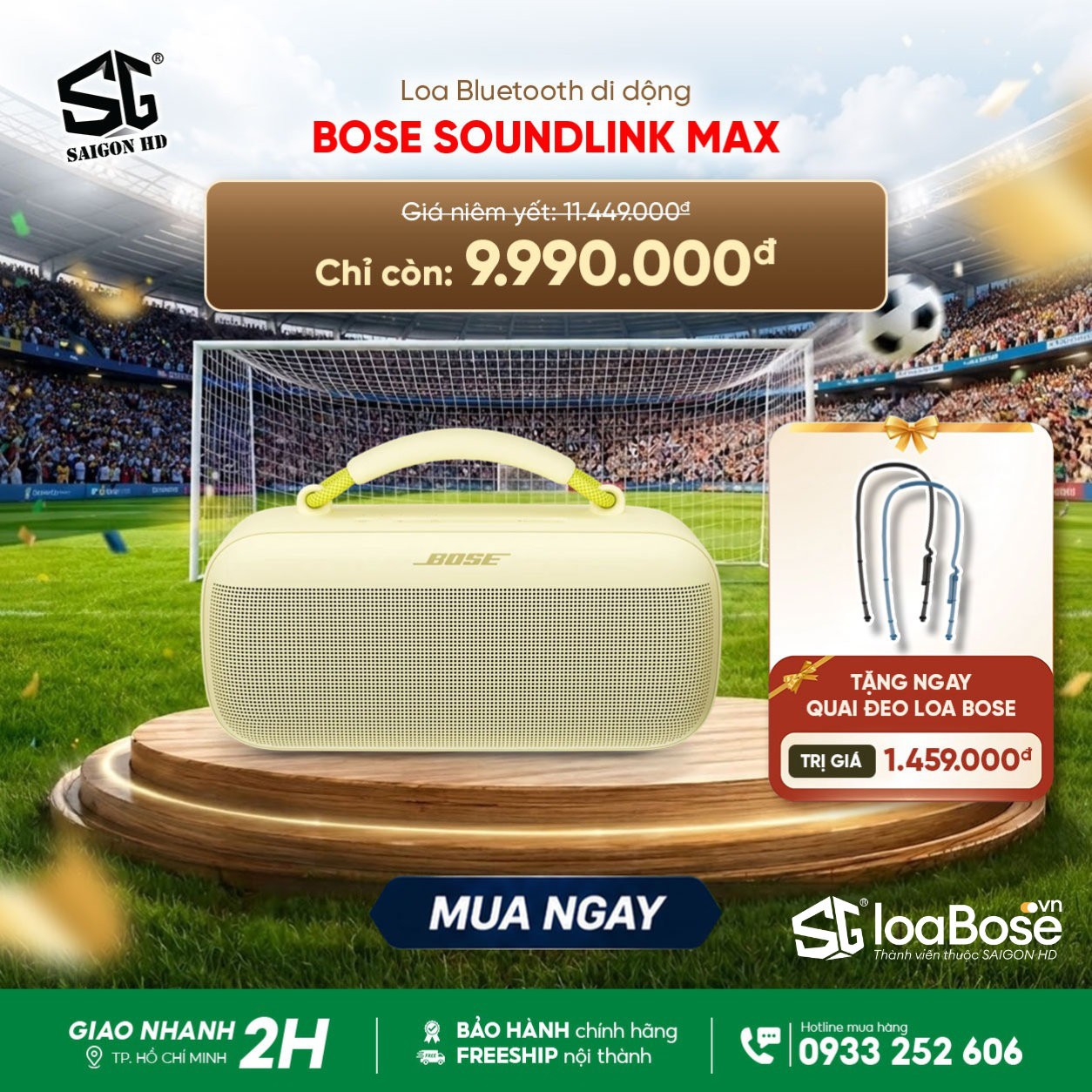 Khuyến mãi giảm giá và tặng quai đeo loa Bluetooth di động Bose SoundLink Max chính hãng rẻ nhất 2026