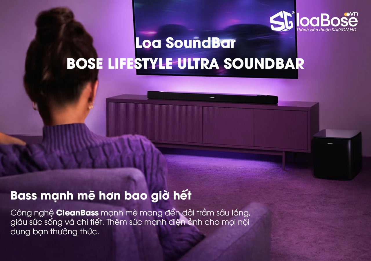 Loa thanh Bose LifeStyle Ultra SoundBar cao cấp chính hãng cho âm bass mạnh mẽ
