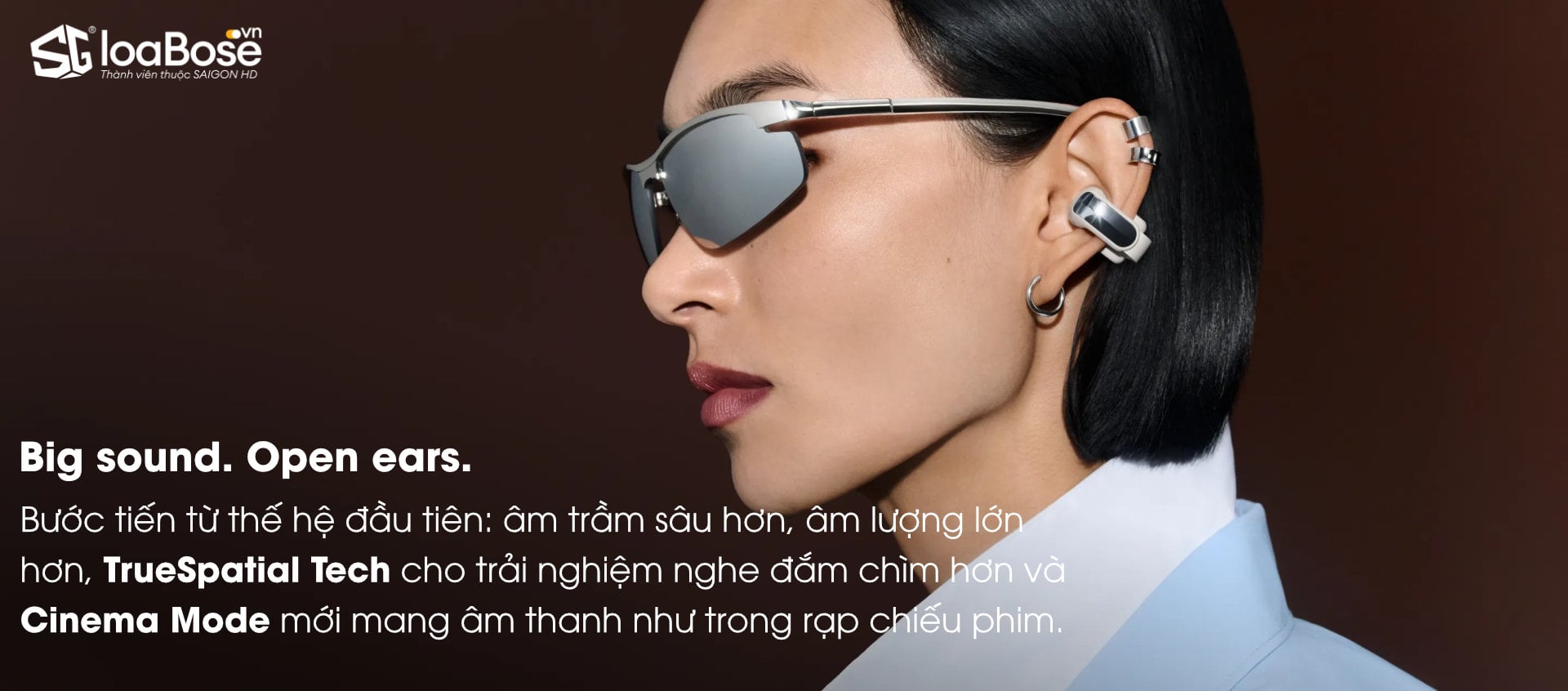 Bose Ultra Open Earbuds 2 trang bị công nghệ TrueSpatial Tech & Cinema Mode